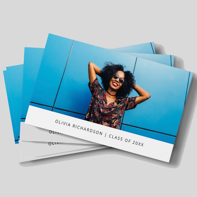 Classic Professional Graduation Photo and Name Calling Card (Creator Uploaded)