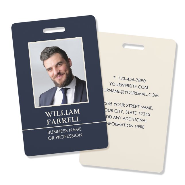 Classic Professional ID Blue-Black Ivory Security Badge (Creator Uploaded)