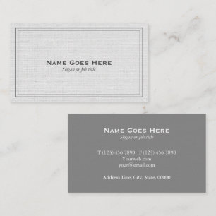 Classic Professional Simple Grey Business Cards