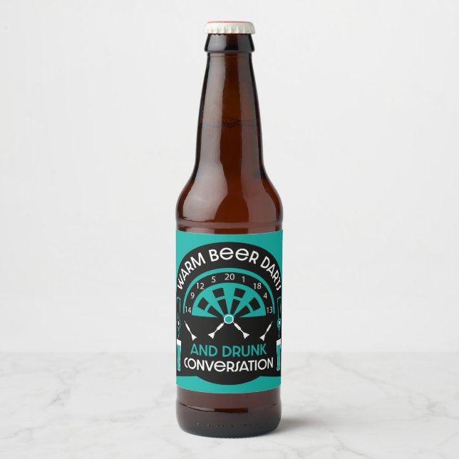 Classic Pub Darts Beer Bottle Label (Front)