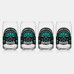 Classic Pub Darts Can Glass