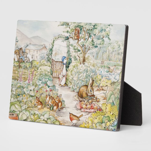 Classic Puddle Duck in a garden Plaque (Side)