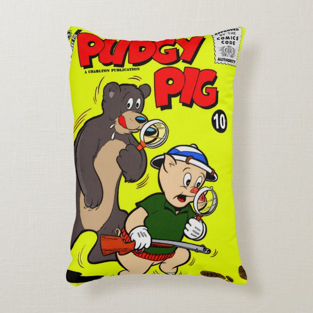 Classic PUDGY PIG Comic Pillow (Front(Vertical))