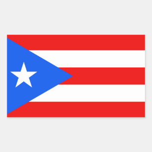 Classic Puerto Rican Flag Rectangular Sticker