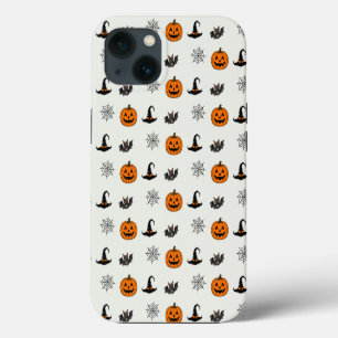 Classic Pumpkin Bat Witch Hat Phone Case