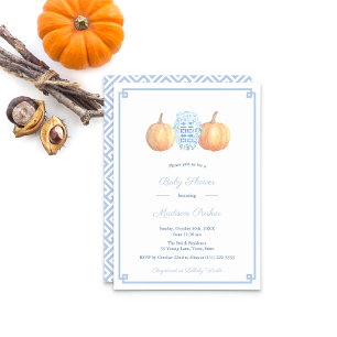 Classic Pumpkin Ginger Jar Fall Boy Baby Shower Invitation