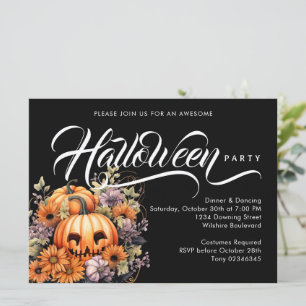 Classic Pumpkin Lantern Halloween Party Invitation
