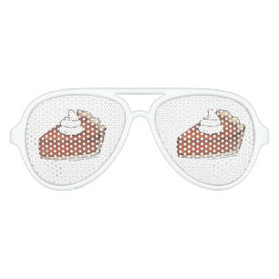 Classic Pumpkin Pie Slice Thanksgiving Dinner Food Aviator Sunglasses