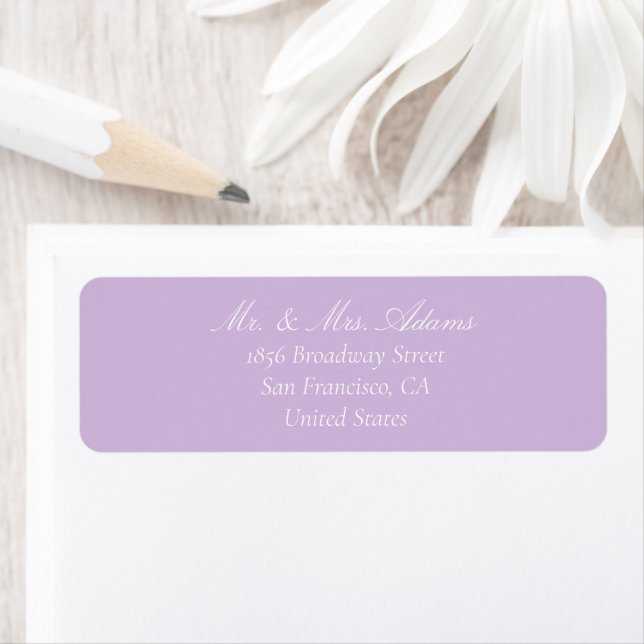 Classic Purple Pre-Addressed Return Label Return Address Label (Insitu)