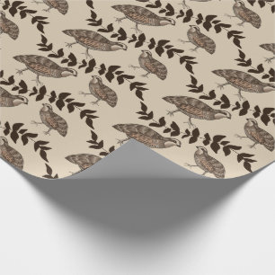 Classic Quail on beige Wrapping Paper