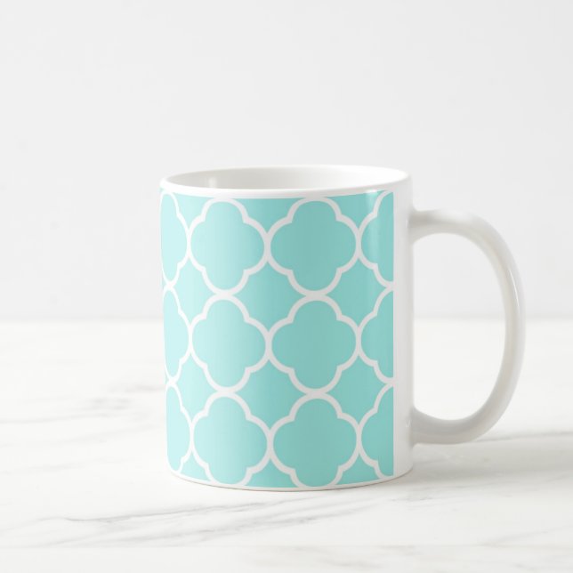 Classic Quatrefoil Moroccan Pattern Coffee Mug (Right)