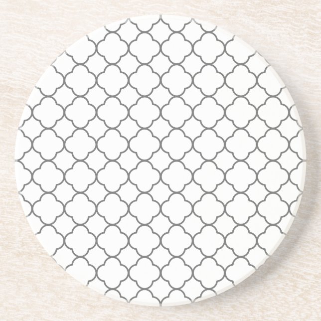 Classic Quatrefoil Pattern Coaster (Front)