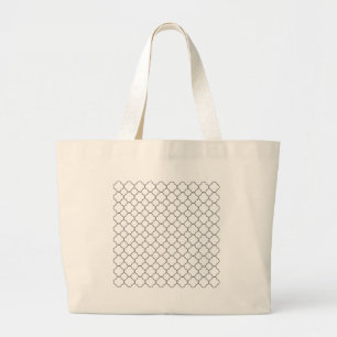 Classic Quatrefoil Pattern Large Tote Bag
