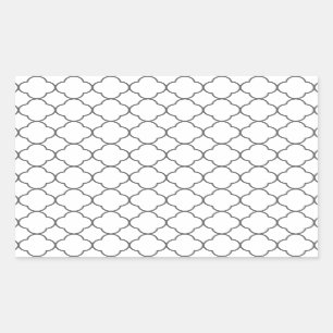 Classic Quatrefoil Pattern Rectangular Sticker