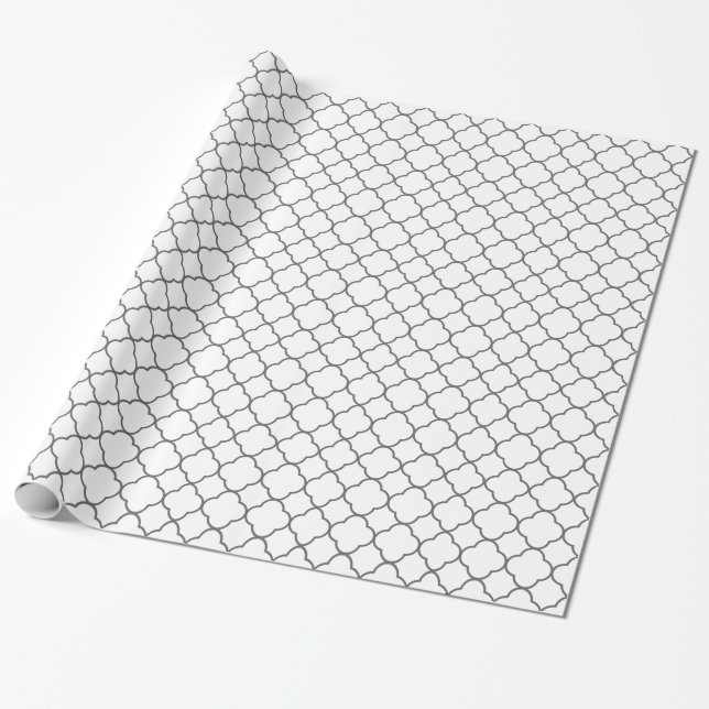 Classic Quatrefoil Pattern Wrapping Paper (Unrolled)