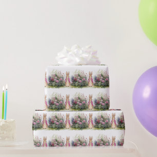 Classic Rabbi in blue jacket First Birthday Wrapping Paper