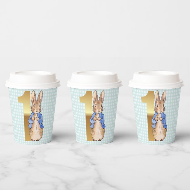 Classic Rabbit 1st birthday Paper Cups (Multi)