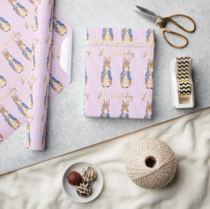 Classic rabbit 1st birthday  wrapping paper