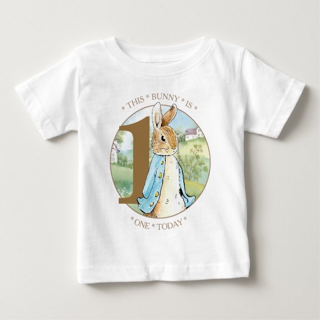 Classic Rabbit Birthday Baby T-Shirt (Front)