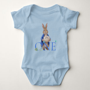 Classic Rabbit Birthday Cake Baby Bodysuit