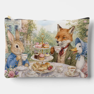 Classic Rabbit Duck Fox Afternoon Tea Time Accessory Pouch