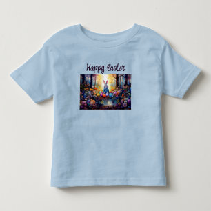 Classic Rabbit Easter Bunny with Easter Eggs Toddler T-Shirt