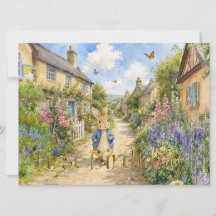 Classic Rabbit English Country Happy 1st Birthday