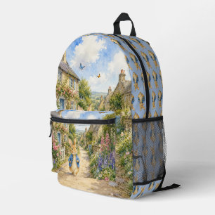 Classic Rabbit English Country town Printed Backpack