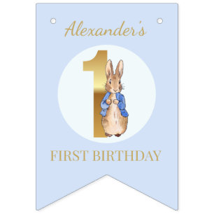 Classic Rabbit First Birthday Bunting