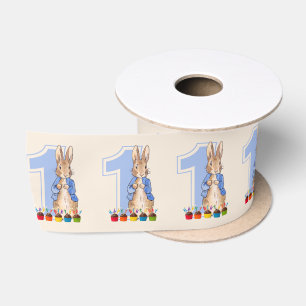 Classic Rabbit first birthday Satin Ribbon