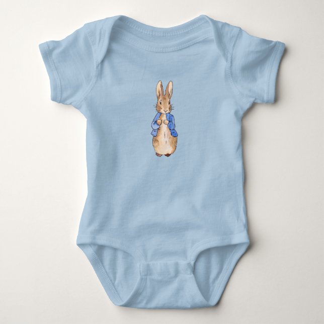 Classic Rabbit in a blue jacket Baby Bodysuit (Front)