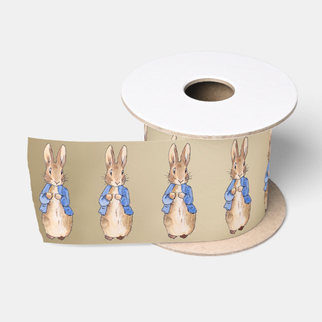 Classic rabbit in blue jacket satin ribbon (Spool)