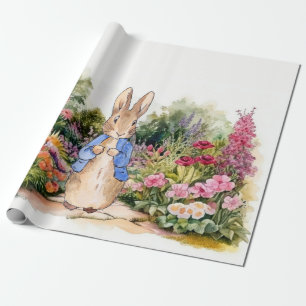 Classic Rabbit in blue jacket Wrapping Paper