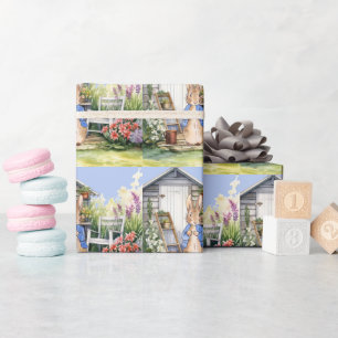Classic Rabbit in blue jacket Wrapping Paper