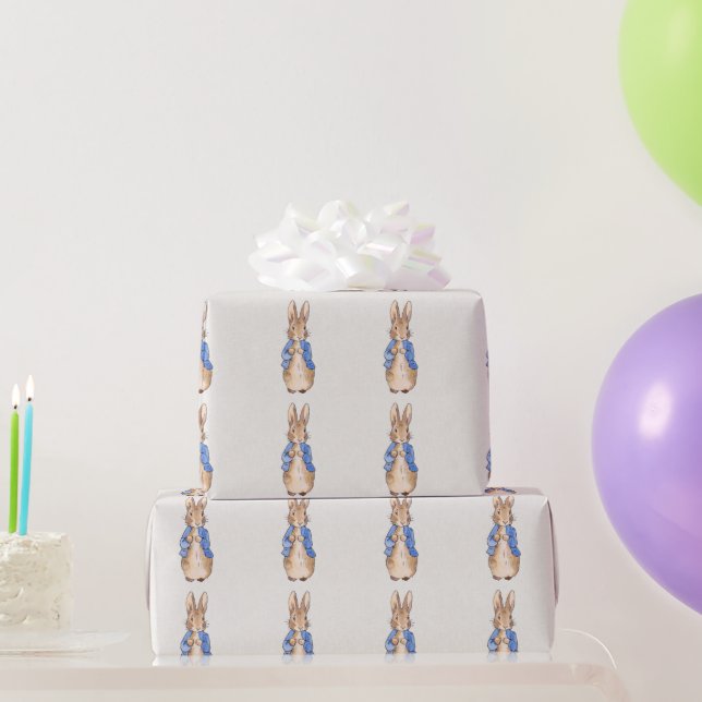 Classic Rabbit in blue jacket Wrapping Paper (Party Gifts)