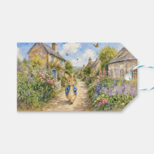 Classic Rabbit in English Country Town Gift Tags