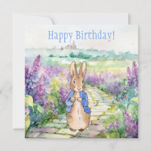 Classic Rabbit Lavender Happy Birthday