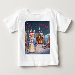 Classic Rabbit My First Christmas Baby T-Shirt
