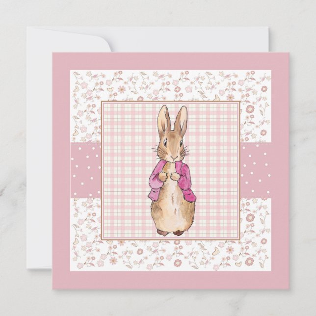 Classic Rabbit pink jacket Thank You Card (Front)