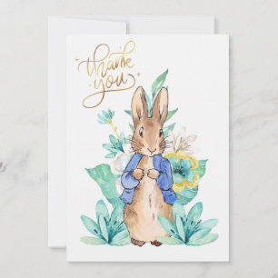 Classic rabbit Thank you Card