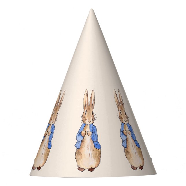 Classic Rabbit with beige background Party Hat (Front)