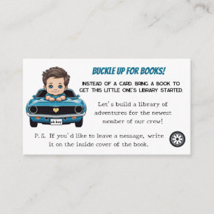 Classic Race Car Baby Cruisin' In Bring a Book  Enclosure Card