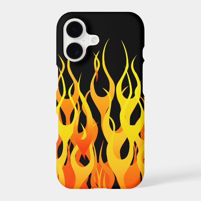 Classic Racing Flames Decor on a iPhone Case (Back)