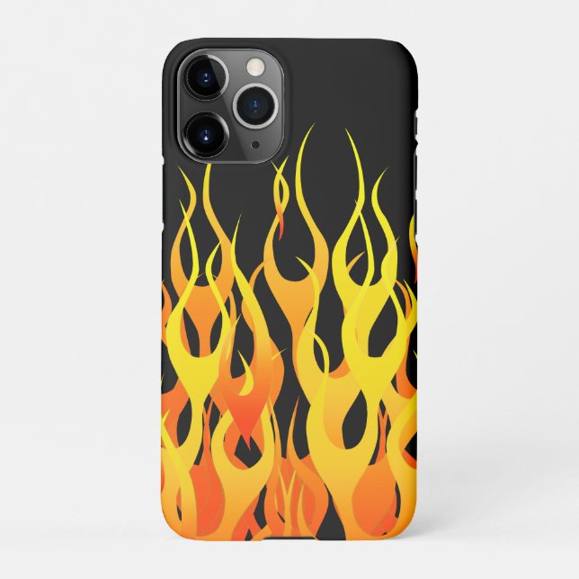 Classic Racing Flames Decor on a iPhone Case (Back)