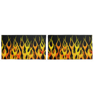 Classic Racing Flames on Fire Pillowcase