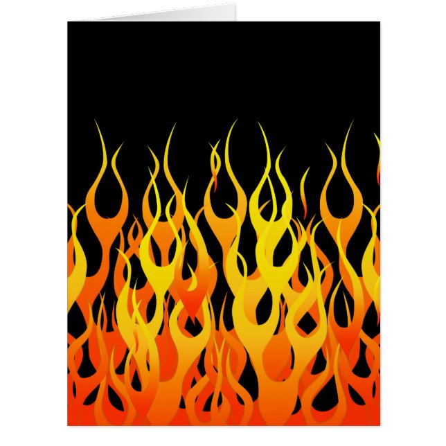 Classic Racing Flames on Solid Black (Front)