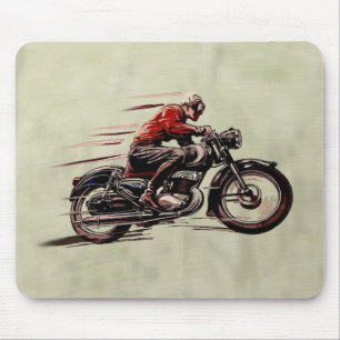 CLASSIC RACING MOTORCYCLE. MOUSE PAD
