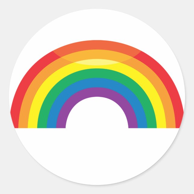 Classic Rainbow Classic Round Sticker (Front)