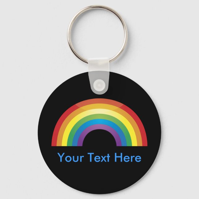 Classic Rainbow Keychains - Custom Personalised (Front)