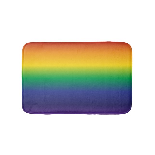 Classic Rainbow Primary Bright Colours Bath Mat (Front)
